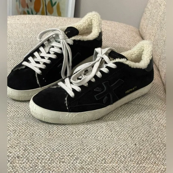 PREMIATA Black suede Women's "Steven" Sneakers, sz 40 (US 9) - Picture 4 of 8